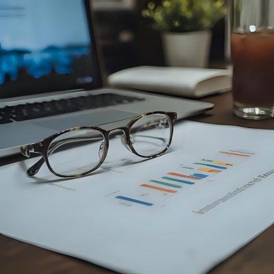 cybersecurity assessment service sitting on desk with glasses