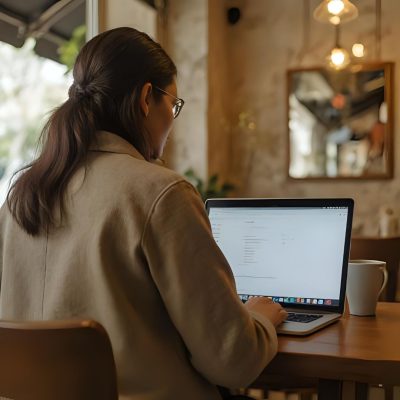 picture of remote work security employee on phone